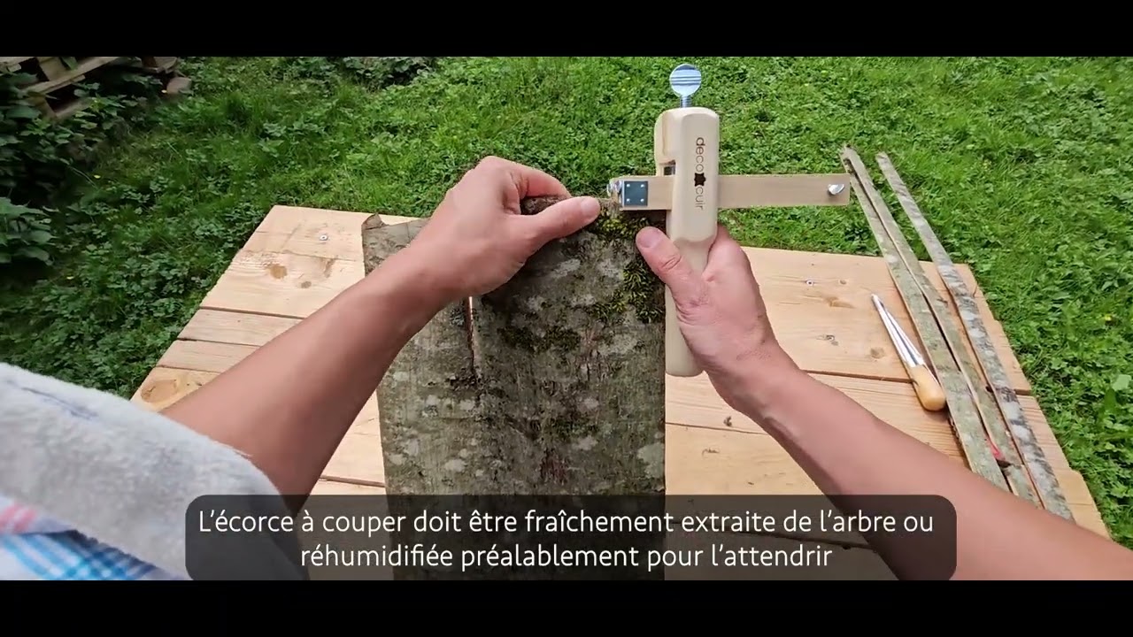 Tuto / Démo Coupe-lanière écorce & cuir