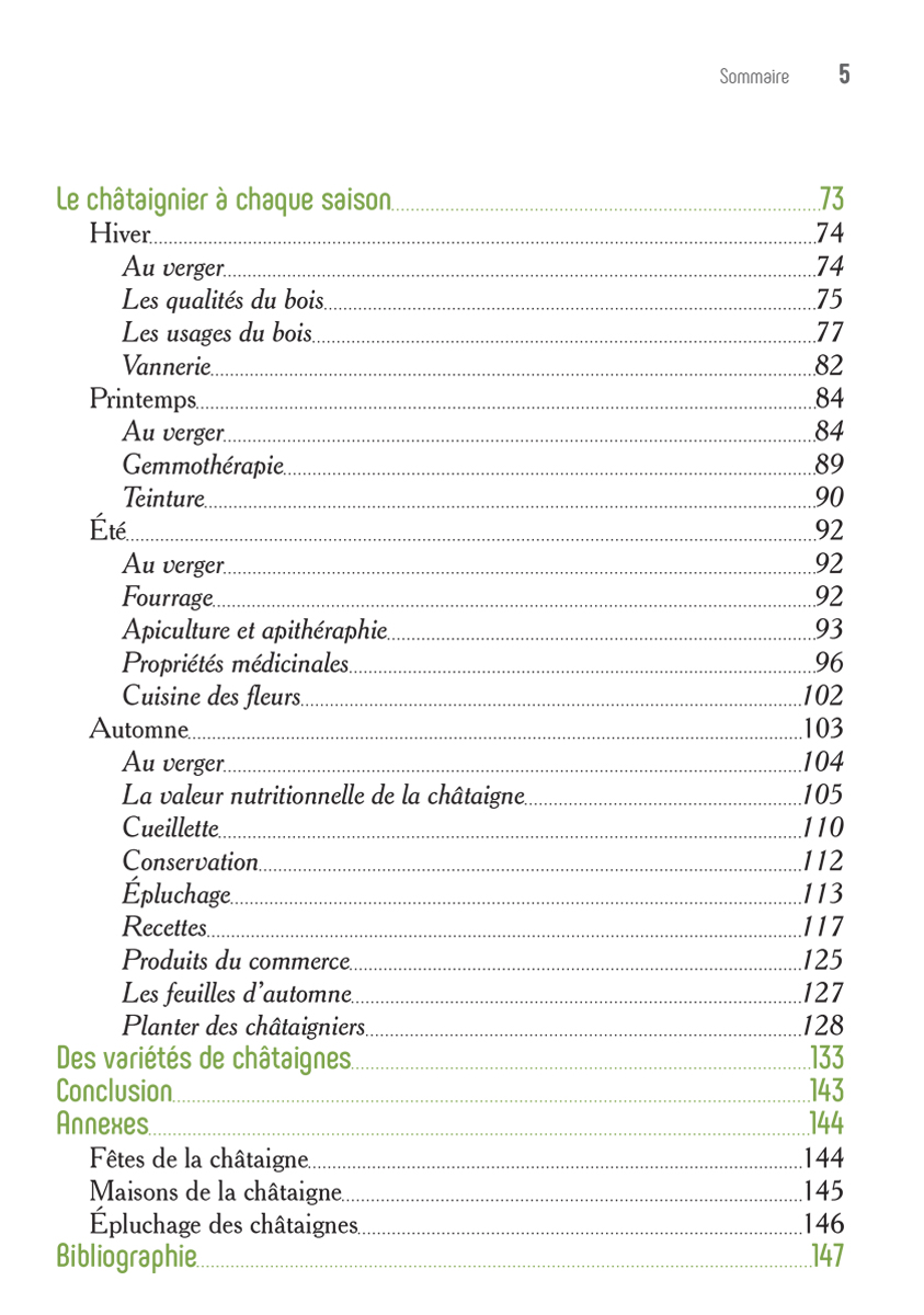 Le Châtaignier, un arbre généreux sommaire 1