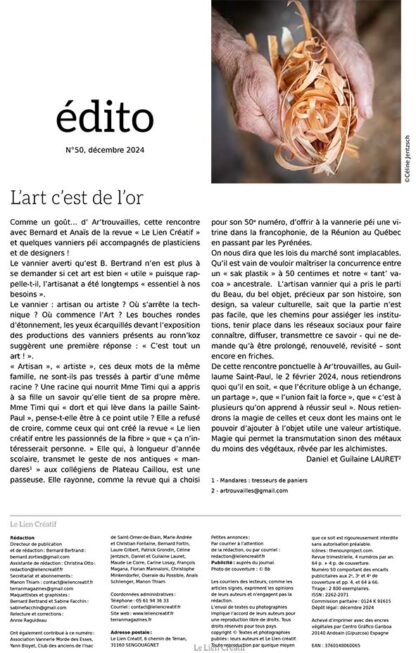 Le Lien Créatif n°50 - magazine de vannerie