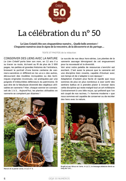 Le Lien Créatif n°50 - magazine de vannerie