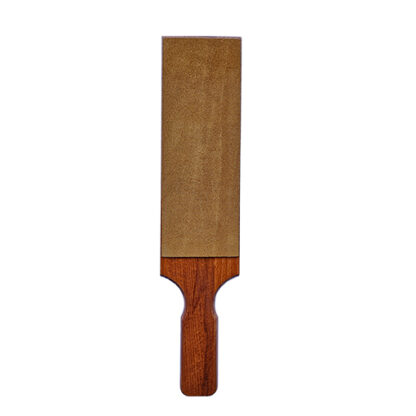 Planche de cuir à affûter sur support bois double face