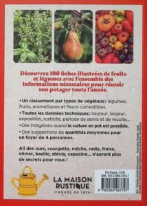 Mes fiches du potager VERSO